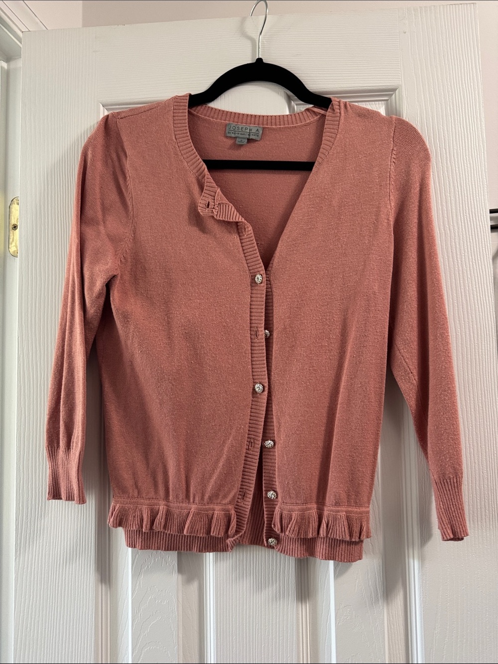 Joseph Women’s Ruffle-Hem Cardigan in Dusty Rose